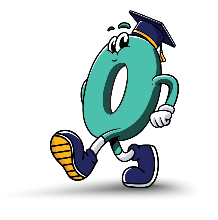 figura de un cero con una cara feliz